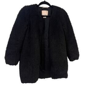 Aritzia WILFRED Black Labaratoire Teddy Coat Size 2